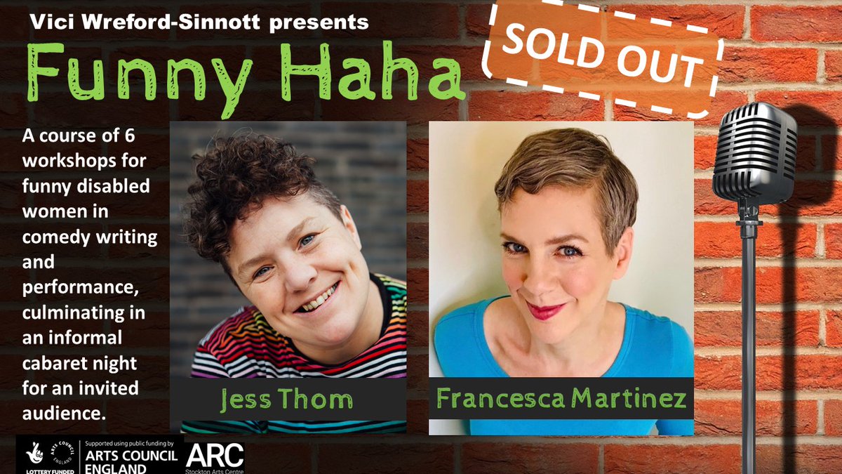 A SPACE HAS BECOME AVAILABLE on our #FunnyHaHa Comedy writing course for disabled women. You need to be available &amp; sign up for all sessions pls. Amazing Jess Thom from <a href="/touretteshero/">Touretteshero</a> &amp; <a href="/chessmartinez/">Francesca Martinez</a> delivering a couple of the sessions. Also waitlist. bit.ly/3yRuNEG
