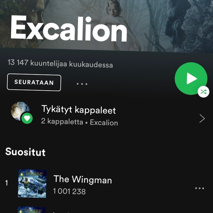 Wingman reached 1 million streams! Thank you so much! 🤘 Which song would you want to see hit 1 million next? #excalion #powermetal #melodicmetal