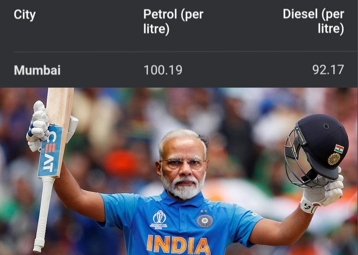 Aswanth__'s tweet photo. Century......
This Time To Celebrate 🥴
7 F***ing yrs of Modi govt 🤢

#7yearsOfModiMadeDisaster 
#ResignModi 
#PetrolDieselPriceHike https://t.co/TRcXrYDAhX