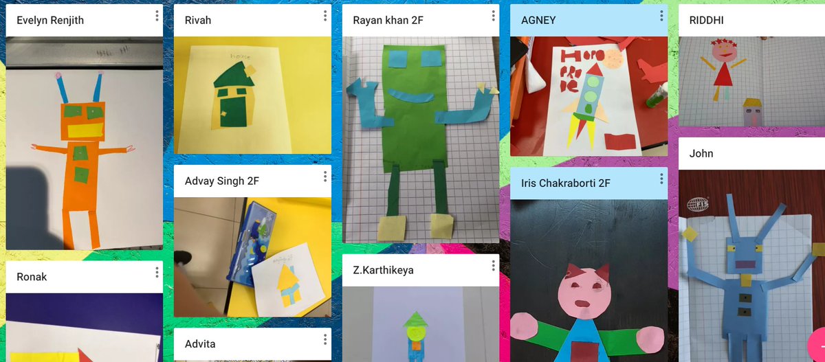 TuscanoEdith's tweet photo. Math week Day 1. #Shape up Sunday.
Grade 2D and 2F students Create art using Math shapes. #fun activities #NMS_MathWeek @gemsnms_alkhail @Fatima_Martin @MichelleVerghe1 @Susanna_Porob @SelvanayakiG https://t.co/AiXSaJj8jJ