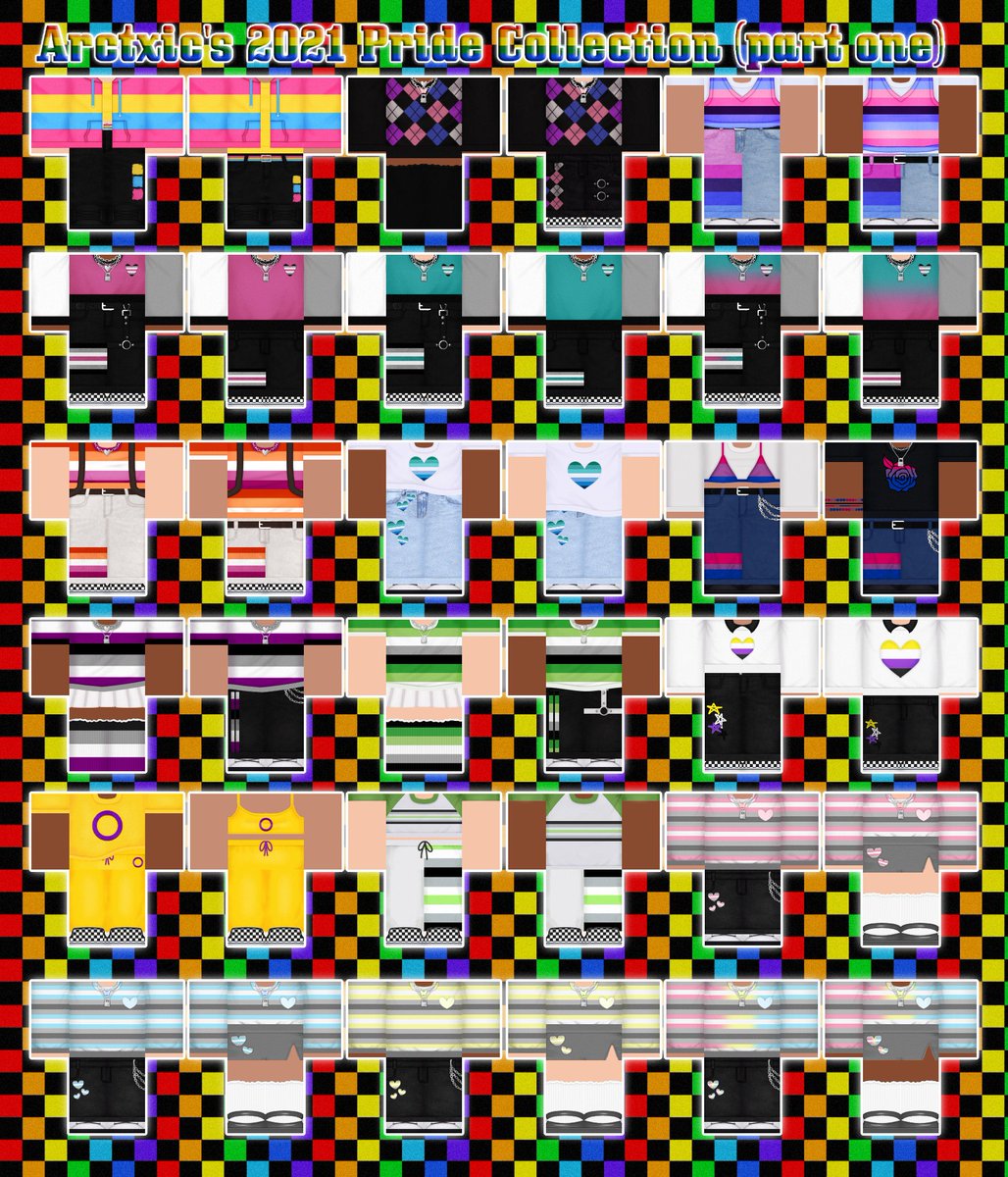 BONEBLOODS's tweet photo. ✧･ﾟ: *✧･ﾟ:*Pride 2021 *:･ﾟ✧*:･ﾟ✧
Here's part one of my pride collection for this year! I've put lots of effort into it and I'm actually so happy with how it turned out. 
Links can be found in the replies!
・‥…━━━━━━━☆☆━━━━━━━…‥・
#roblox #robloxdev https://t.co/Yhoa8ed5NN
