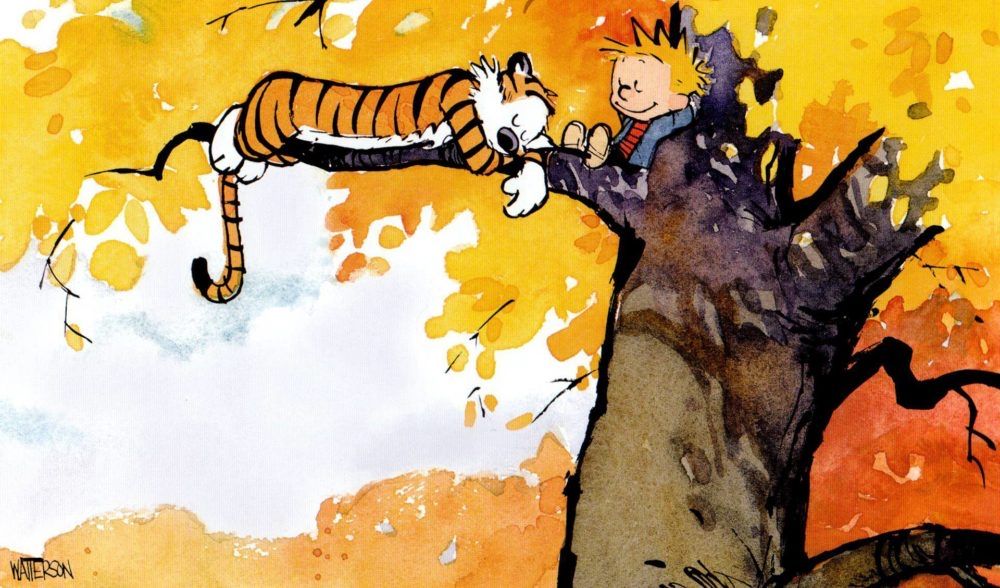 Calvinn_Hobbes's tweet photo. Who else is having a lazy Sunday? 😴 #CalvinandHobbes https://t.co/S88N7xwTMO