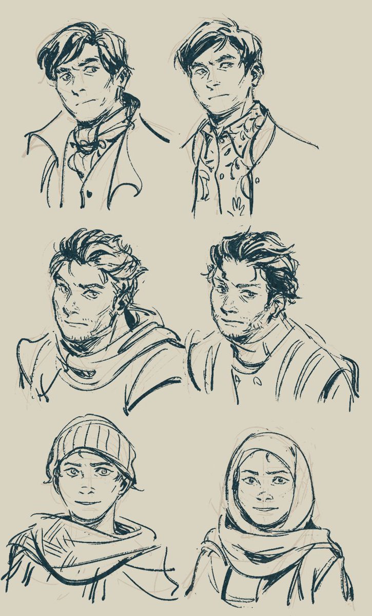 also while digging up commission samples from my art folder i found this old-ish sketch i did comparing how i draw the patho healers in original setting vs indologic, which is kinda fun i suppose. i need to practice more face structures...! 