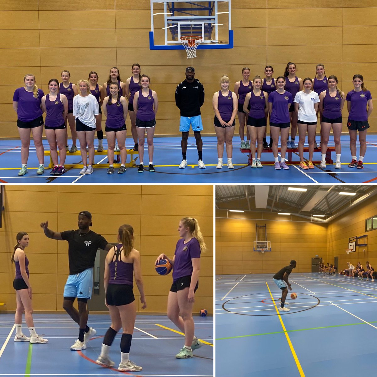 AquariansNC's tweet image. What a day for our jnr regional squads! Amazing basketball/netball hybrid training session with @Tayotweets 😍 High intensity session with lots of laughter and lots learned. Thanks to @passandplay1 for organising. #netballgoals #basketballskills #learnfromthebest 💜🏐💛