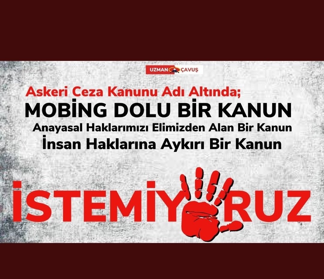 bi bırakın yakamizi rahatça savaşalım 
İyileştirme yapın kotulestirme değil     #AskeriCezaKanunu