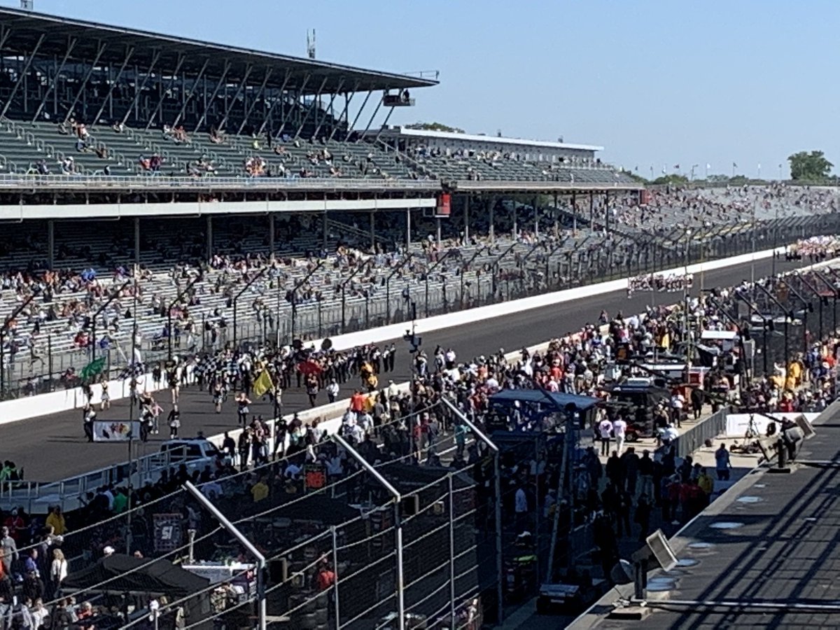 The parade of bands is underway at the Indianapolis Motor Speedway. One tradition not stopped by the pandemic <a href="/WTHRcom/">WTHR.com</a>