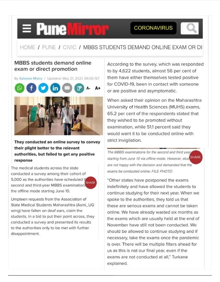 RitikaKadganche's tweet photo. MUHS is responsible for this situation.....all students are mentally tired.....plz stop this and just promote us or take online exam....don't risk our lives
@DrAmolDeshmukh 
@NANA_PATOLE 
@AmitV_Deshmukh 
@NMC_IND 
@drharshvardhan
#muhsonlineexams 
#muhspromoteus https://t.co/8ScrpFBXVi