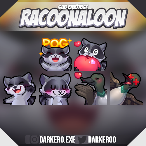Adorable twitch emote for <a href="/RaccoonALoon/">RaccoonALoon</a> 🦝🖤
➡ twitch.tv/raccoonaloon

#TwitchEmoteArtist #emote #emoteartist #commissionsopen #digitalart #freelance