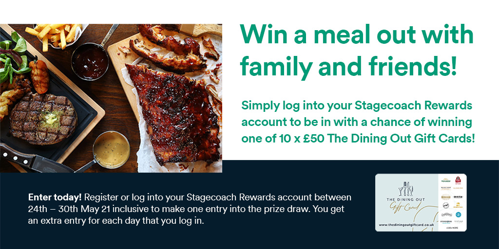 Stagecoach West Scotland on Twitter "We've got 10 x £50 The Dining Out