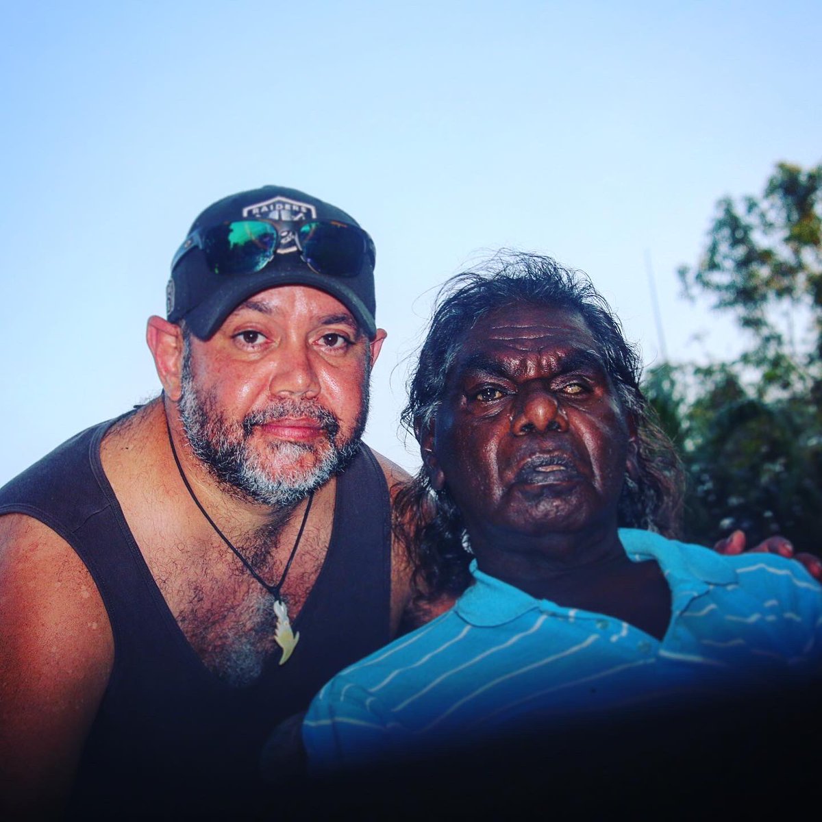 Bunbajee's tweet photo. Got to visit Eldest Thabu (Brother-Cousin) for first time in 11 years, he’s been on dialysis in Darwin for that time &amp; more. He’s the Eldest of our #Bunbadgee #Aborginal clan but a long way from our #Barradkiah #Lardil #island homelands.❤️💛🖤🏝🕊🤴🏾 https://t.co/hTrwgcFlth