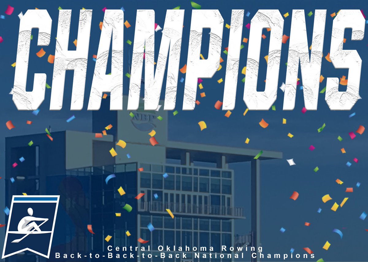 THREE PEAT! Central Oklahoma wins the 2021 NCAA DII National Championship for the third consecutive season! @UCOBronchos | @ucowrowing | #RollChos