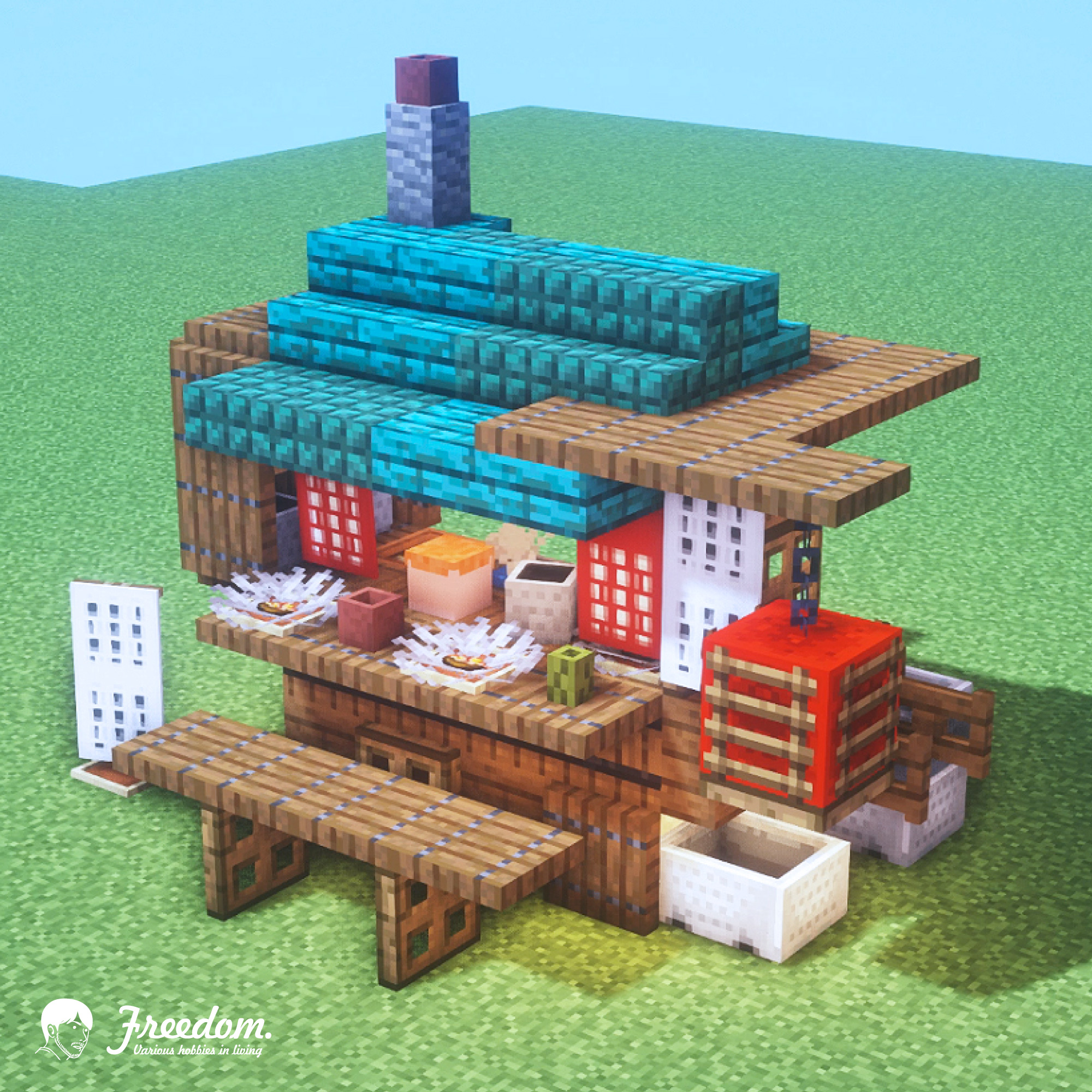 Twitter 上的 Freedom Ramen Stall Tutorial Video Up T Co Khrdikoef6 マインクラフト Minecraft Minecraft建築コミュ Minecraftbuild Architect Interior Tutorial 建築 バニラ建築学部 Vanilla Shop 和風建築 チュートリアル Japanese 日本