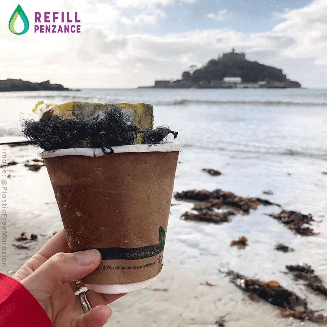 💚 Refill is the solution to single-use #plasticpollution! Swapping to single use ‘compostable’ coffee cups creates just as many problems ☹️Join the #RefillRevolution 😊 Check out Refill PZ 👉 sustainablepz.co.uk/refill-pz-laun… #PlasticFreePZ #PlasticFreeCommunities #Refuse #Reduce #Reuse