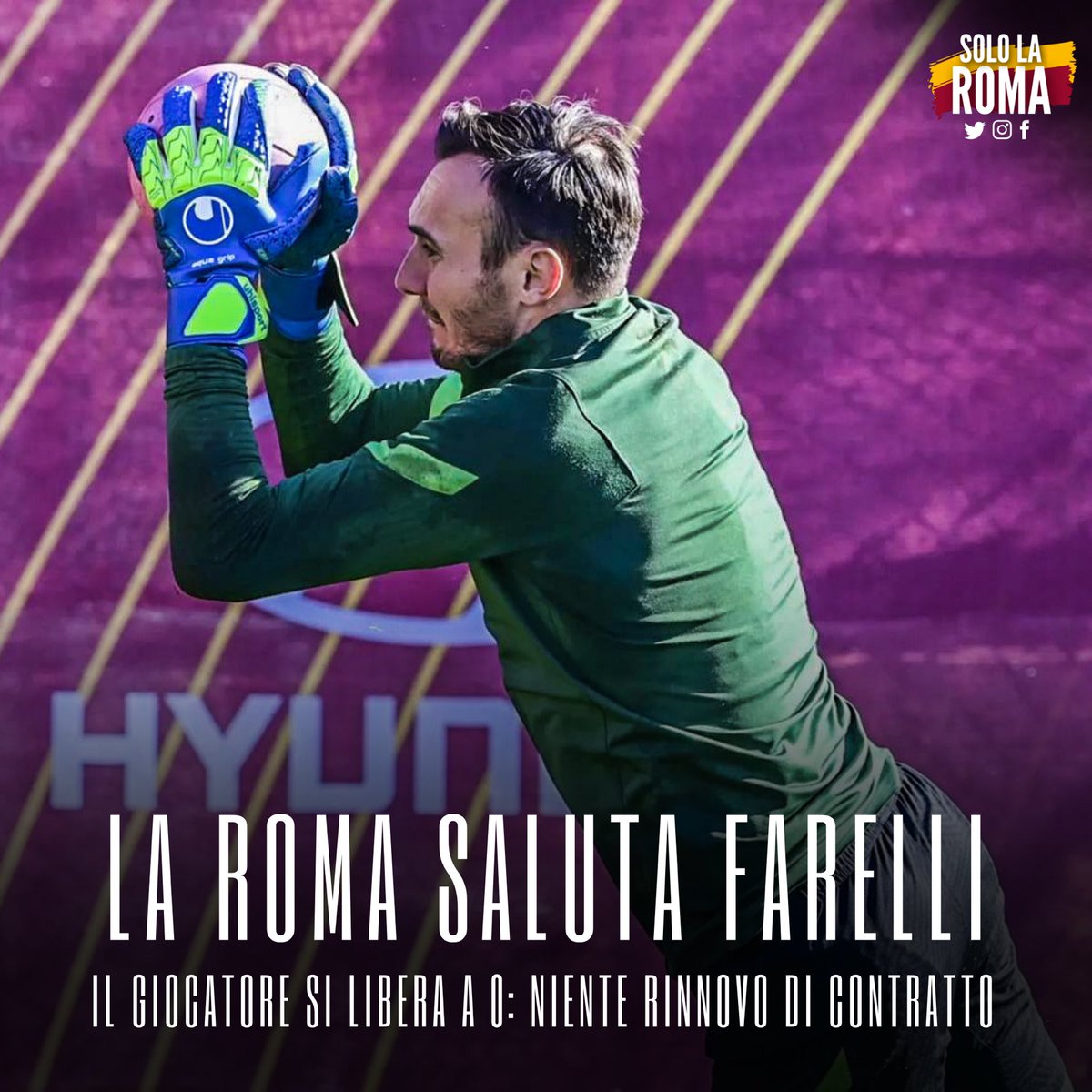 sololaromait's tweet photo. 🔚 #Farelli dice addio alla Roma dopo una stagione in giallorosso e zero presenze: niente rinnovo di contratto per il portiere.
Grazie di tutto, Simone! 😢👋🏻

#ASRoma #Calciomercato https://t.co/KgZ3YHPUd0
