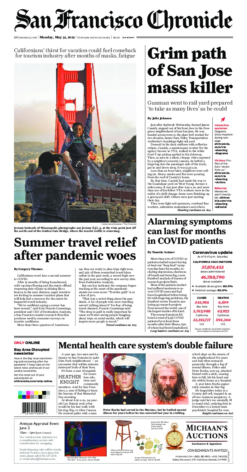 San Francisco Chronicle on Twitter "Today's front page the stories