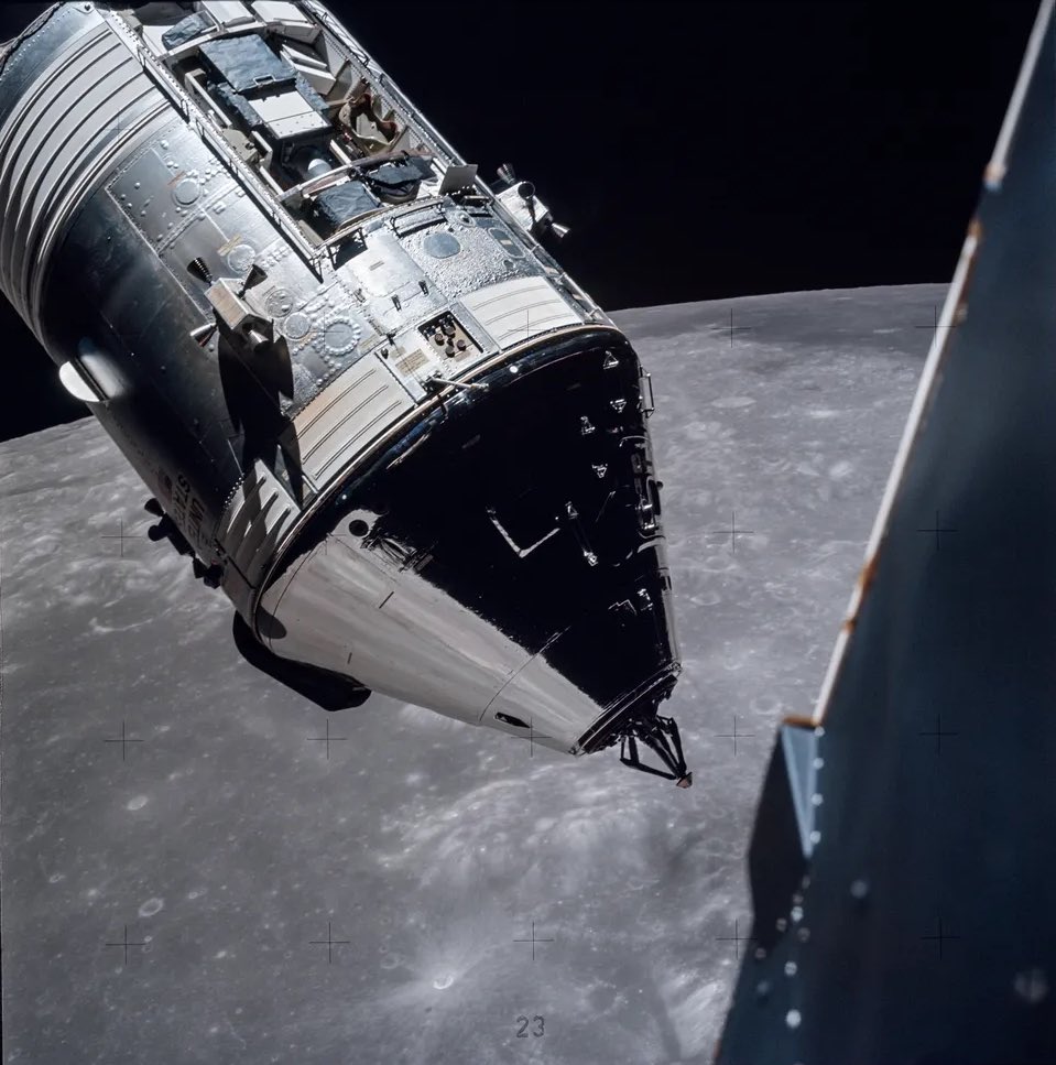 totalspace360's tweet photo. Apollo 17’s command/service module during the final moments of rendezvous! (Credit: NASA) https://t.co/DYLqMHvkU0