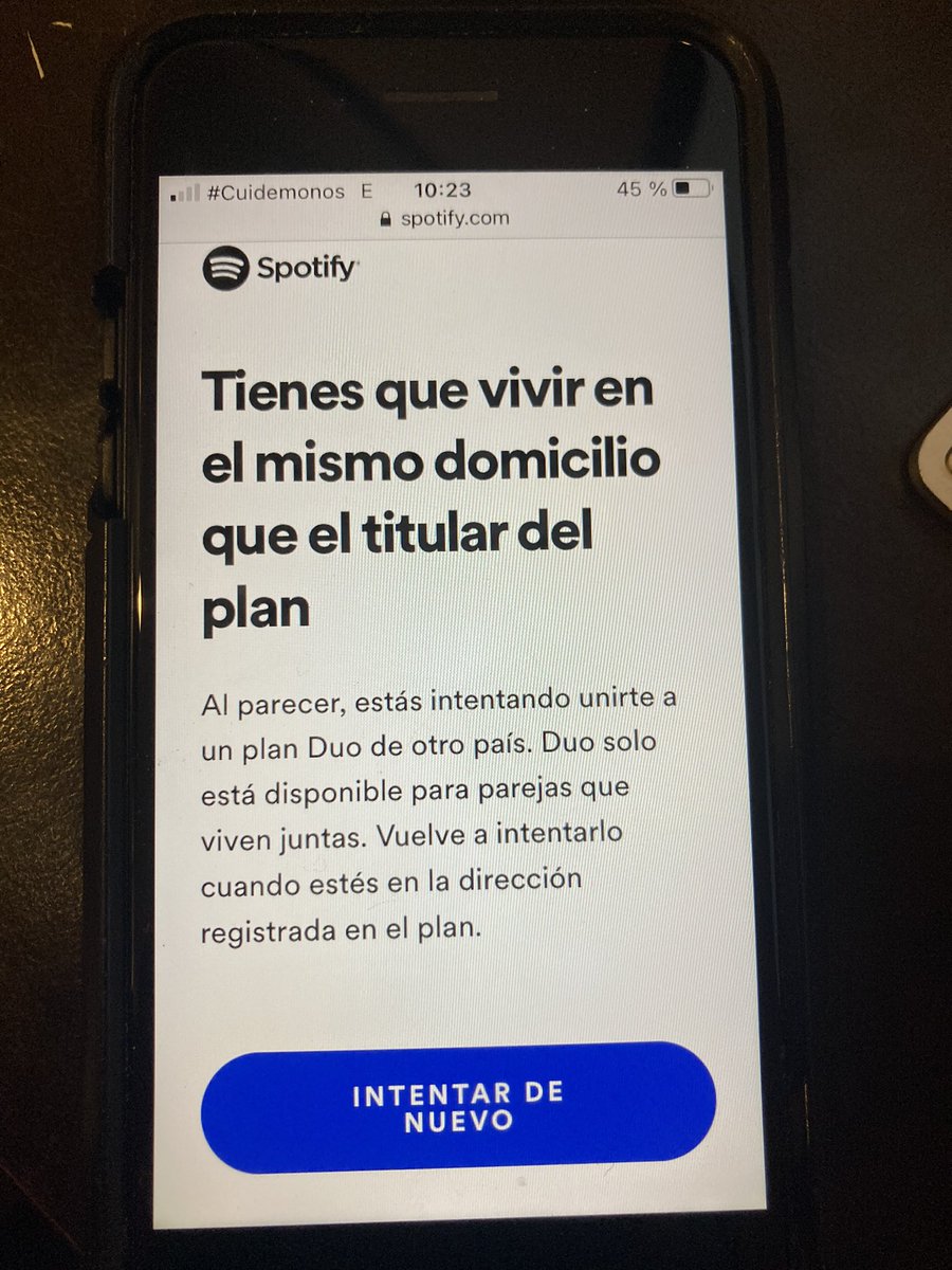 rodcarpu's tweet photo. @SpotifyChile hola, contrate un plan duo para mi y mi esposa, vivimos en pucon en sector rural y al enviarle la invitacion se la niega ya que estamos entre villarrica y pucon y al parecer no le detecta la ubicacion perfectamente 😪 https://t.co/CAZmsYaBep