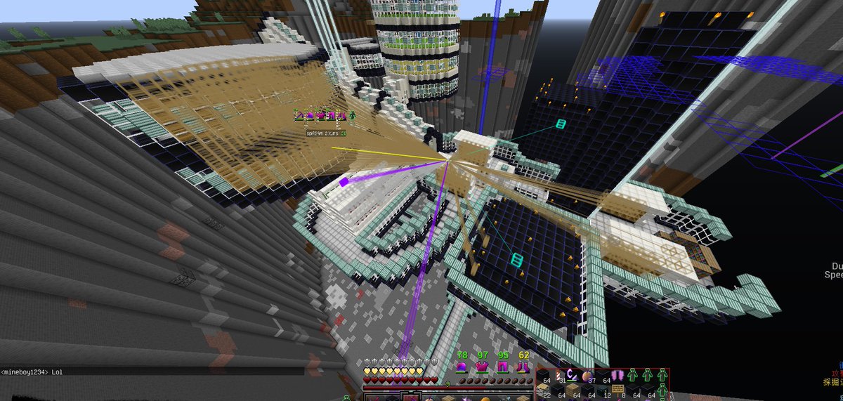 Sam 訳あって再ツイート Stash捜索 21 芸術的なベース見つけました 2b2t マイクラ