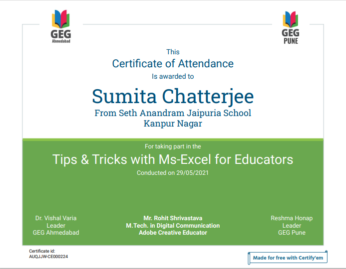 Sumitac15's tweet photo. #MS_EXCEL #Education #learning #GEG_AHMEDABAD https://t.co/ieeXsO0z8i