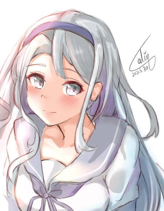 正統派美少女狭霧ちゃん

#艦これ版深夜の真剣お絵描き60分一本勝負 
#艦これ版真剣お絵描き60分一本勝負_20210530
#艦これ   #狭霧 