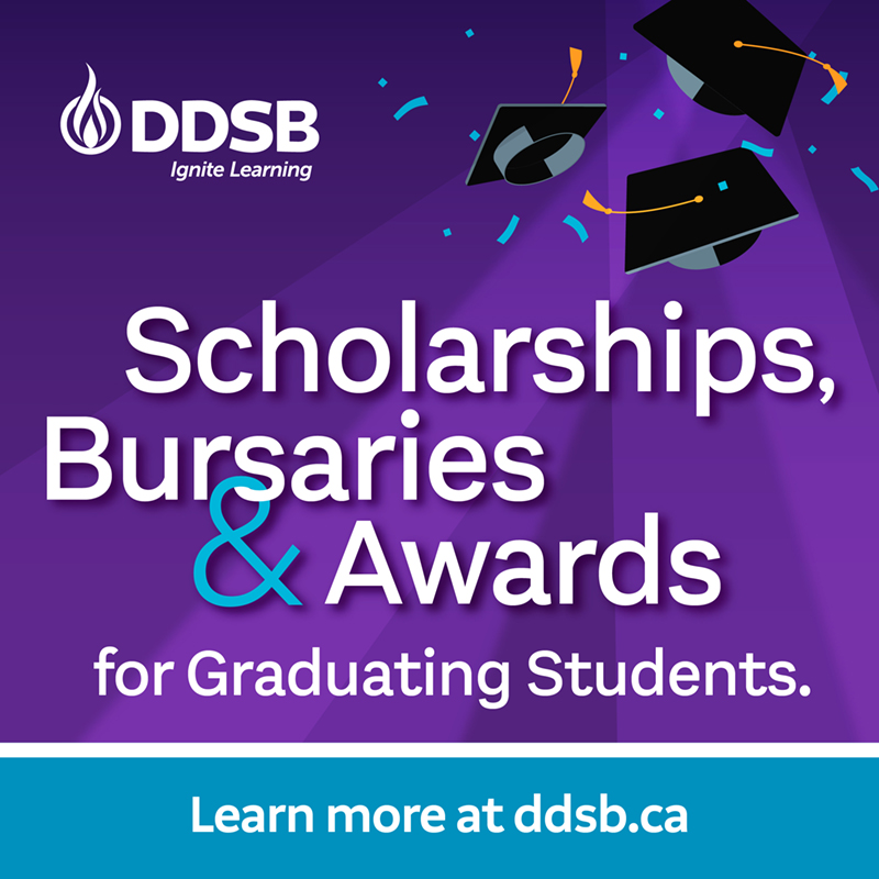Attention Graduating Students! Deadlines for scholarship applications are fast approaching. Visit bit.ly/DDSBScholarshi… to learn more about scholarships and awards offered through DDSB and other local organizations. #DDSBSuccess #DDSBLeadership