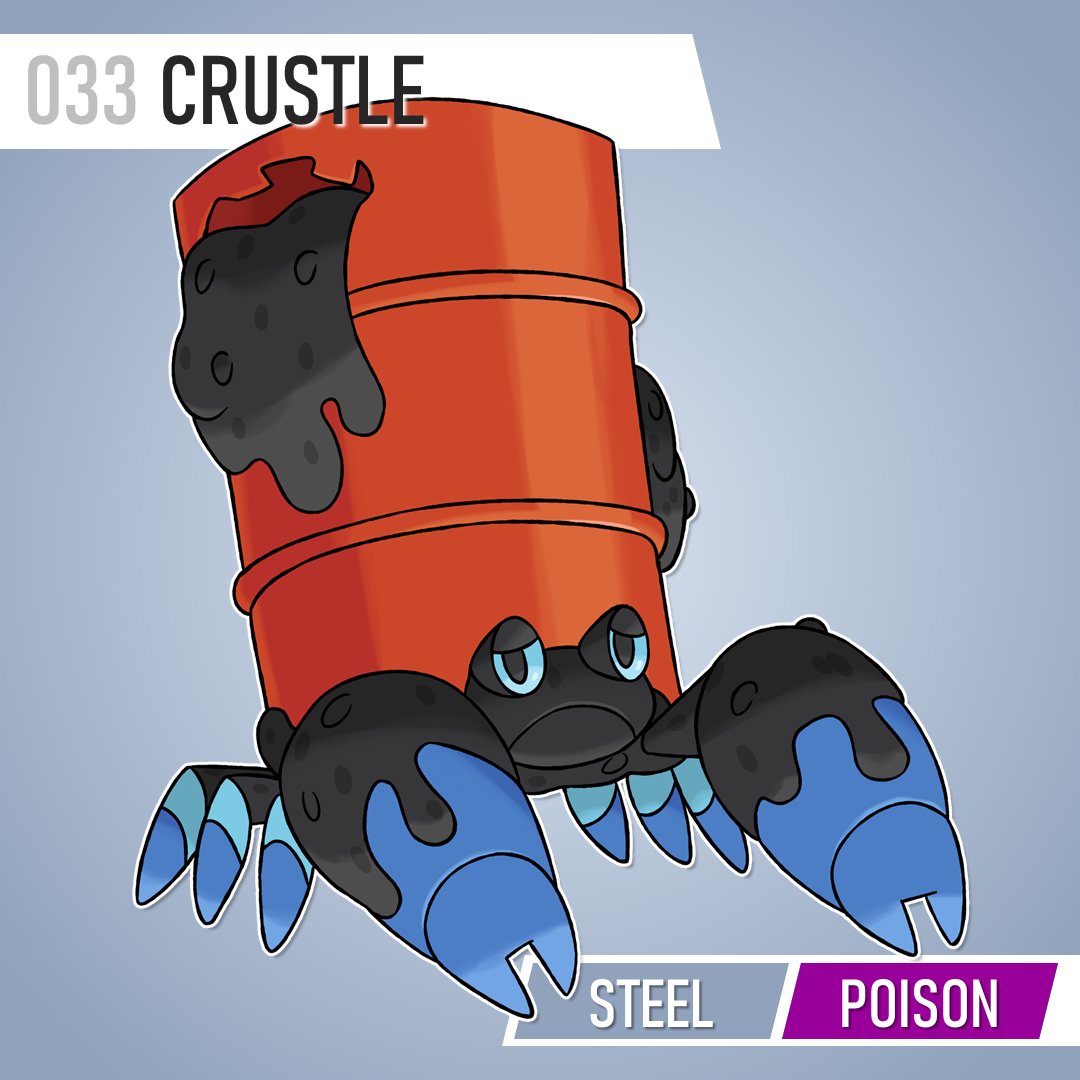 kosta_artist's tweet image. 033 Crustle (kostan form) - Barrel Home Pokémon
#Dwebble &amp;gt;Lv.34&amp;gt; #Crustle

---
#Pokémon #Fakemon #Pokedex #Nordeste #Fakedex #Kostadex #Kosta