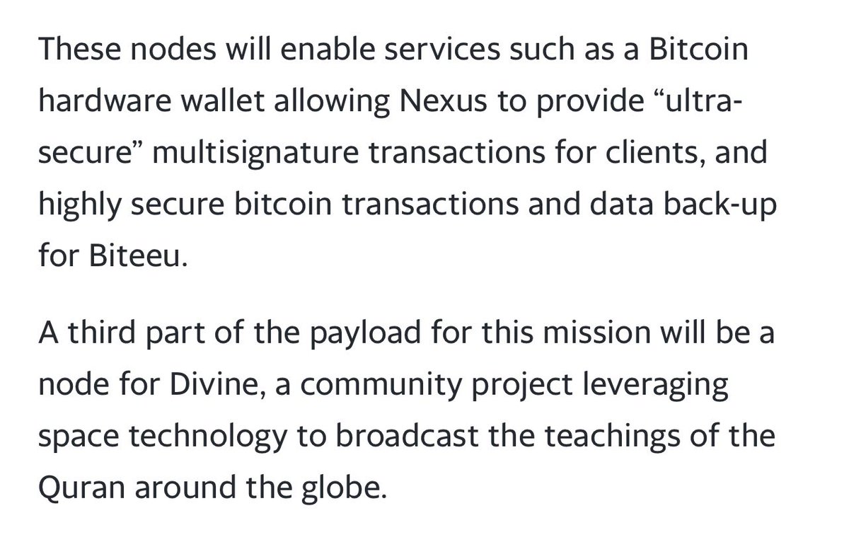 Elon Musk’s Falcon 9 SpaceX rocket will be sending $ETH nodes to the ISS this week... 👀