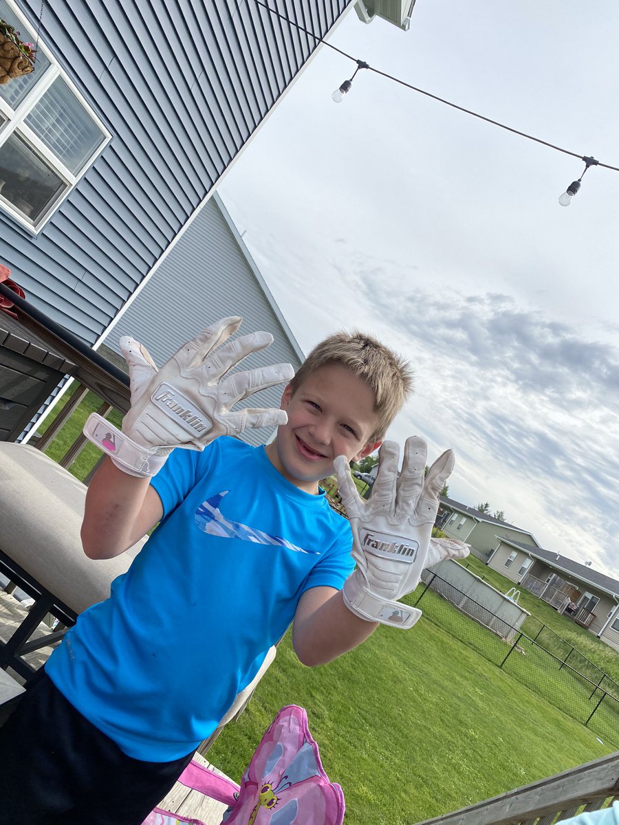 joshverhagen23's tweet photo. @thomas_dillard7 my son Mason hasn’t taken the gloves off since he woke up this morning! Thanks again for those!!! We’ll see you guys in August when your back in Cedar Rapids! #GoTRats #BrewCrew https://t.co/BxTOT7DFfO
