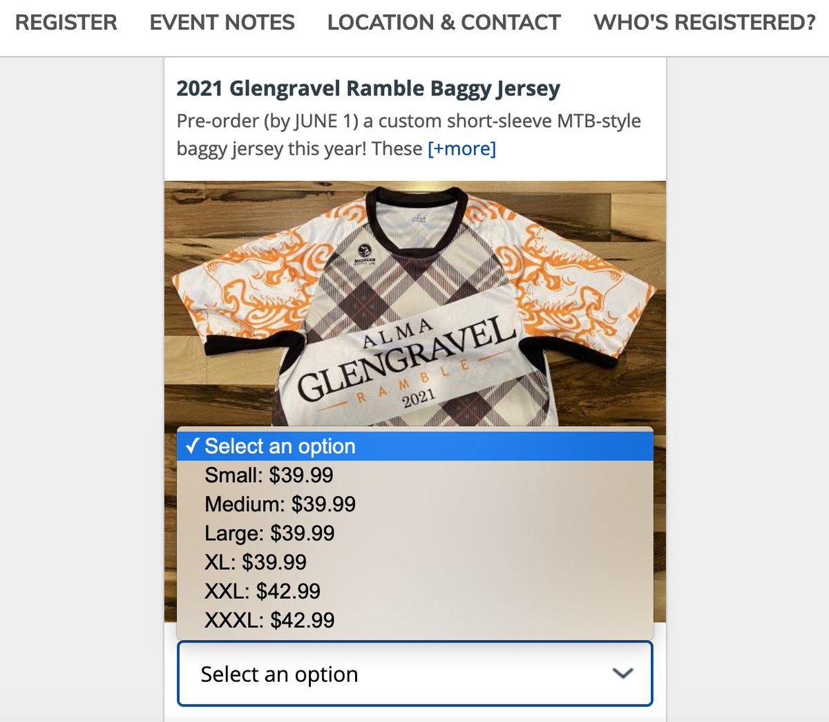 The deadline to order one of our baggy jerseys for this year's #glengravelramble is quickly approaching! Act now!
bikereg.com/agr