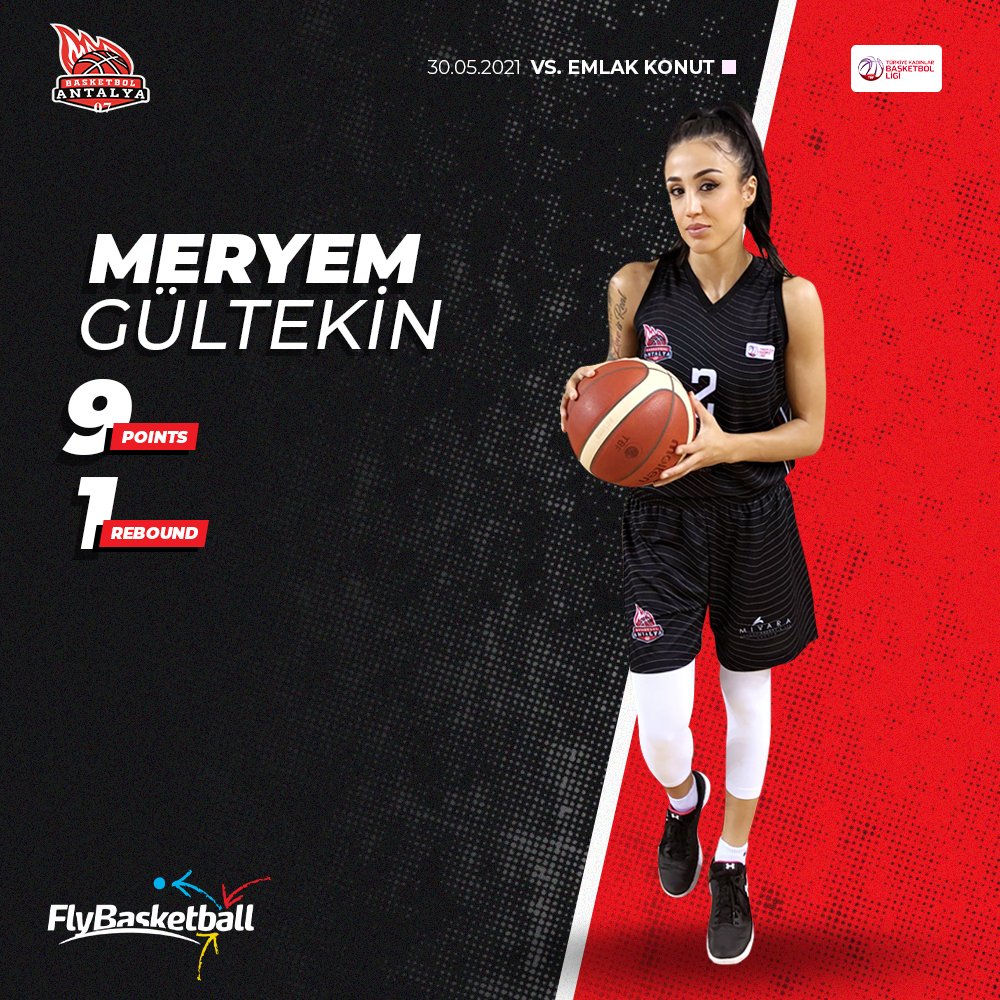 📋 TKBL final serisi üçüncü maçında oyuncumuz Meryem Gültekin'in, Emlak Konut karşısındaki performansı. #FlyStats