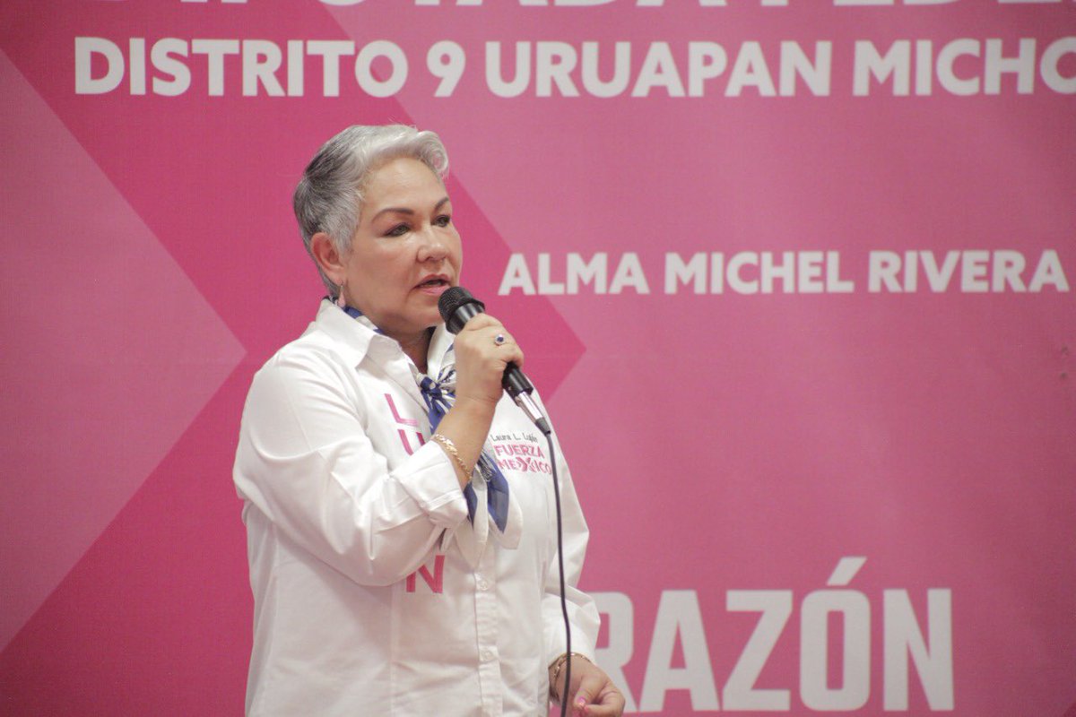 LauraLopezFXM's tweet photo. Somos la fuerza que cambiará nuestro #Michoacán este 6 de Junio que tu voto sea #Rosa #FuerzaXMexico https://t.co/t7faWvMOoL
