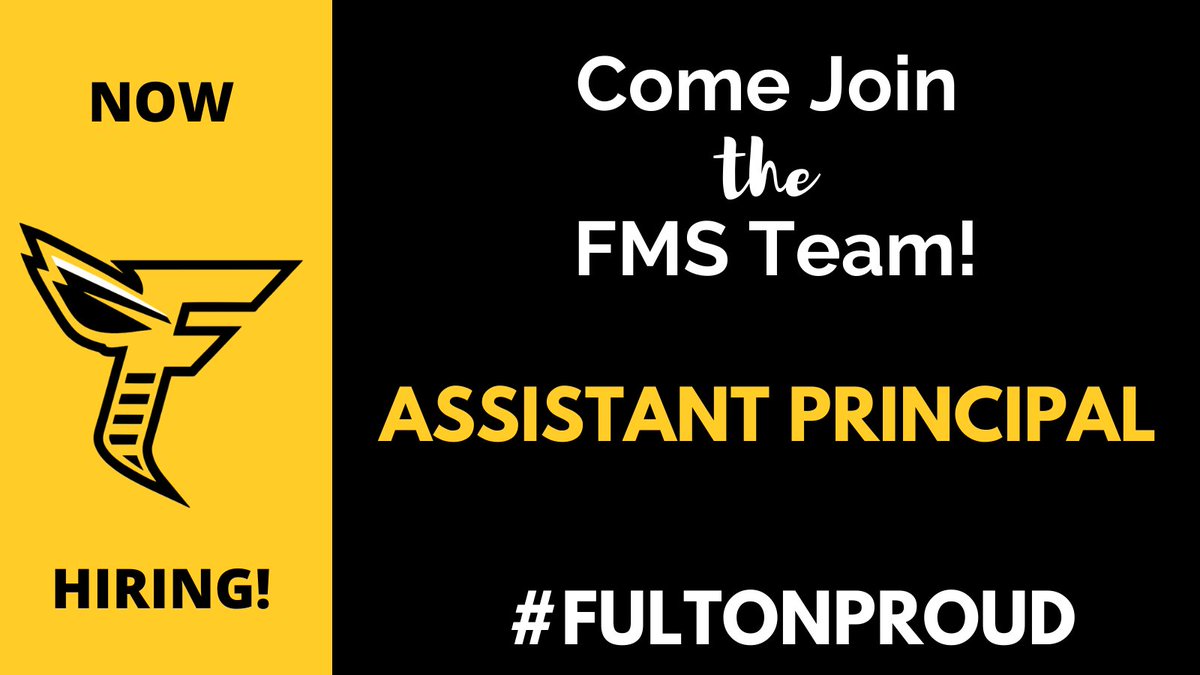 Beth Houf (@bethhouf) on Twitter photo Because our amazing assistant principal has been hired as the <a href="/McIntireElem/">McIntire Elementary</a> principal, we have an opening! You can apply here: fulton.tedk12.com/hire/ViewJob.a…
#fmsteach #fultonproud #WeLeadMO Because our amazing assistant principal has been hired as the <a href="/McIntireElem/">McIntire Elementary</a> principal, we have an opening! You can apply here: fulton.tedk12.com/hire/ViewJob.a…
#fmsteach #fultonproud #WeLeadMO