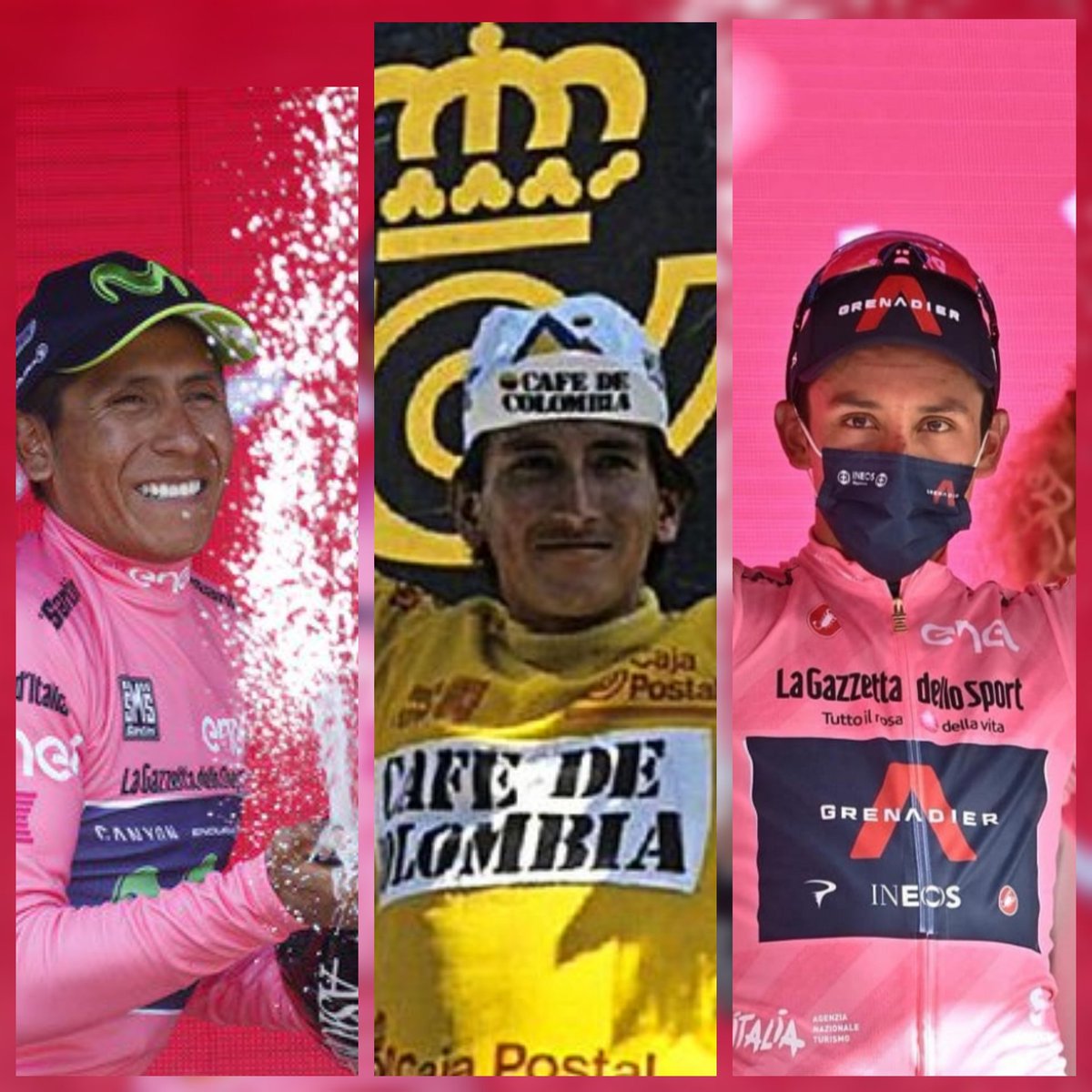 grandesvueltas's tweet photo. Quinto título para Colombia en una gran vuelta y segundo para Egan Bernal:
Egan Bernal 🇨🇵 2019 🇮🇹 2021
Nairo Quintana 🇮🇹 2014 🇪🇦 2016
Lucho Herrera 🇪🇦 1987 https://t.co/gdmvyC01vJ