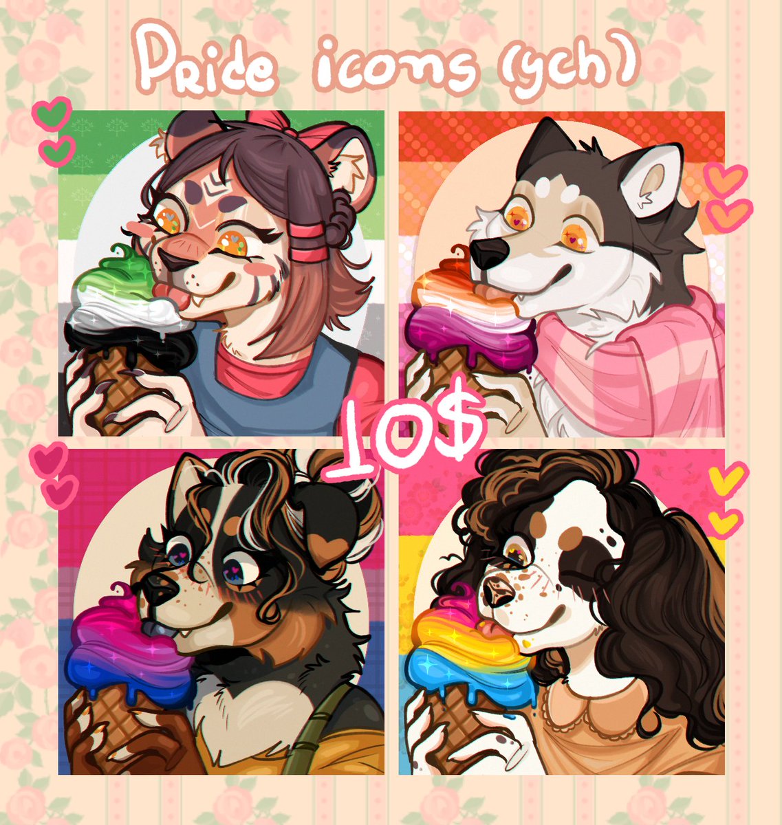 Pride Icons Ych Open 10 Each I Can Do Any Species And Humans Too Any Flag For The Bg And Icecream For Now I M Opening 5 Slots Dm Me If Interested Pic Twitter Com Eio7loos5q