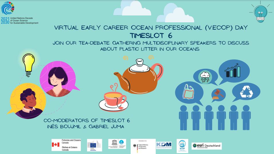 InesBoujmil's tweet photo. 📌Save the date: June 2, 12:40 UTC
Join our Tea-debate🍵during Timeslot 6, together with #multidisciplinary speakers and #ecops to discuss #marinelitter in our Oceans🌊
➡️More info: https://t.co/UPt1HLQzo1
💙Register here: https://t.co/wIQGkwQtiH
#ECOPDAY21 #oceandecade https://t.co/cy9J1k7g4S