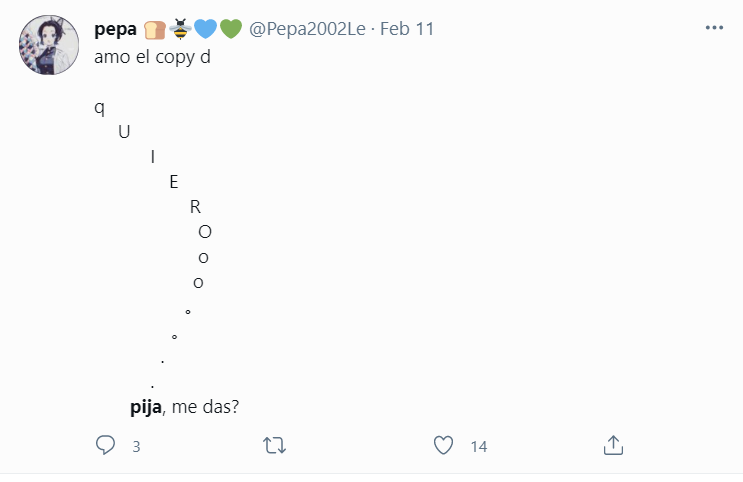 pepaocc's tweet photo. A  mi también https://t.co/wlgHZrIvIN