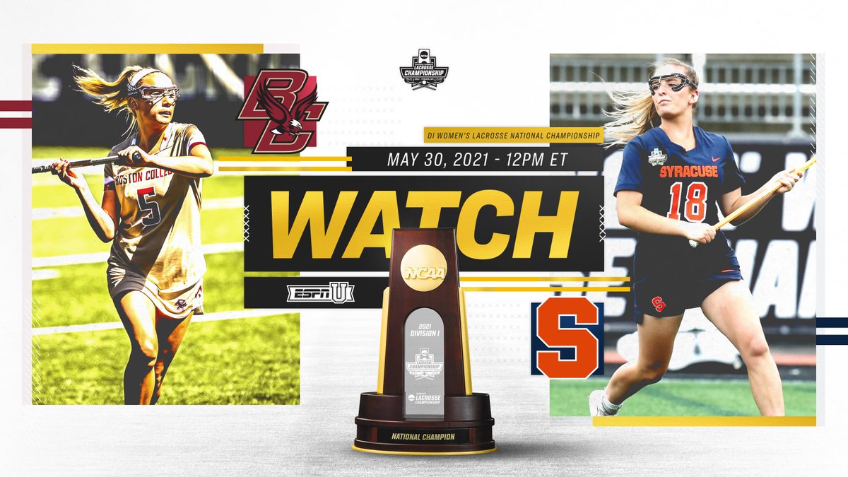 🏆TUNE IN🏆

🦅 (4) <a href="/BCwlax/">BC Women's Lacrosse</a> 
🆚
🟠 (3) <a href="/CuseWLAX/">Syracuse Women's Lacrosse</a> 

📺 b.link/lm9azq

#NCAAWLAX