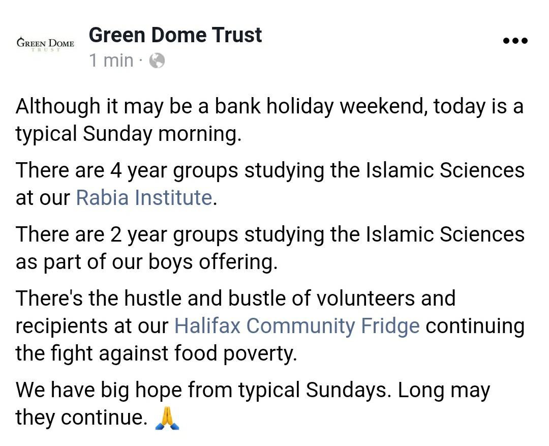 GreenDomeTrust's tweet photo. AlhamduLillah https://t.co/3Yk1zdHLyq