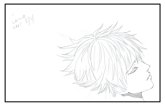 今描いてる2Pぽっち漫画の1コマ。
このコマだけ意味不なコマになっちゃたんだけど、自分的にうまくかけたwww💦無駄な努力だわw💦

細い線でかいたら、絵がうすーーーーいの…😭 
