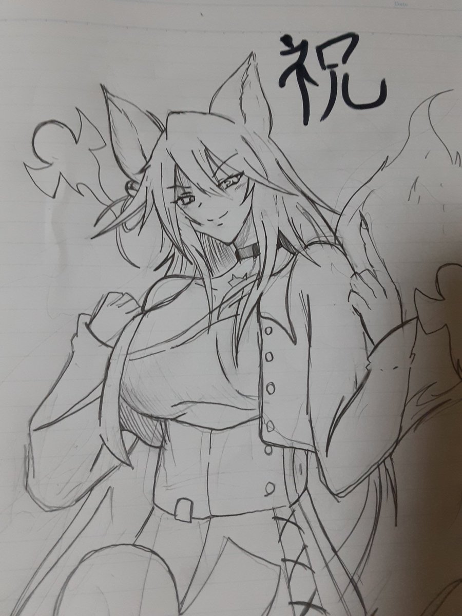 半人前自閉症 かあさん絵 改めて 祝 ２００人おめでとうございました W 落書きですが動画内にて晒す なりなんなりお好きにどうz え 誰だよって かあさだよかあさ ほら耳に鈴あるし式神連れてるし などと意味不明な言動をしており