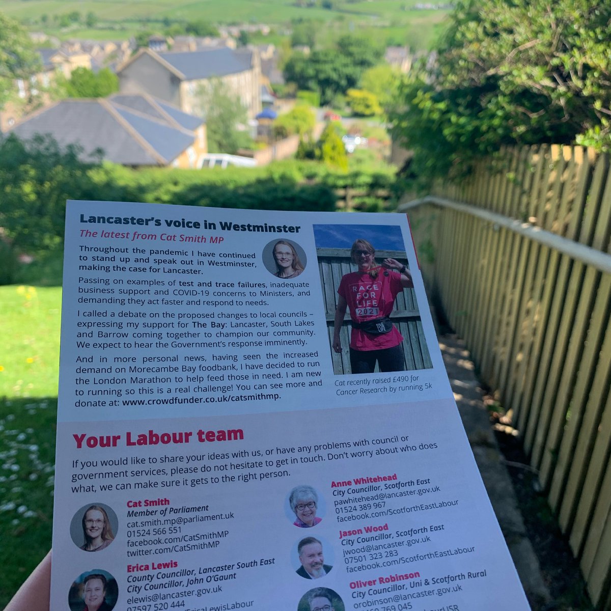 Sunny bank holiday perfect for delivering the latest newsletter 💪☀️