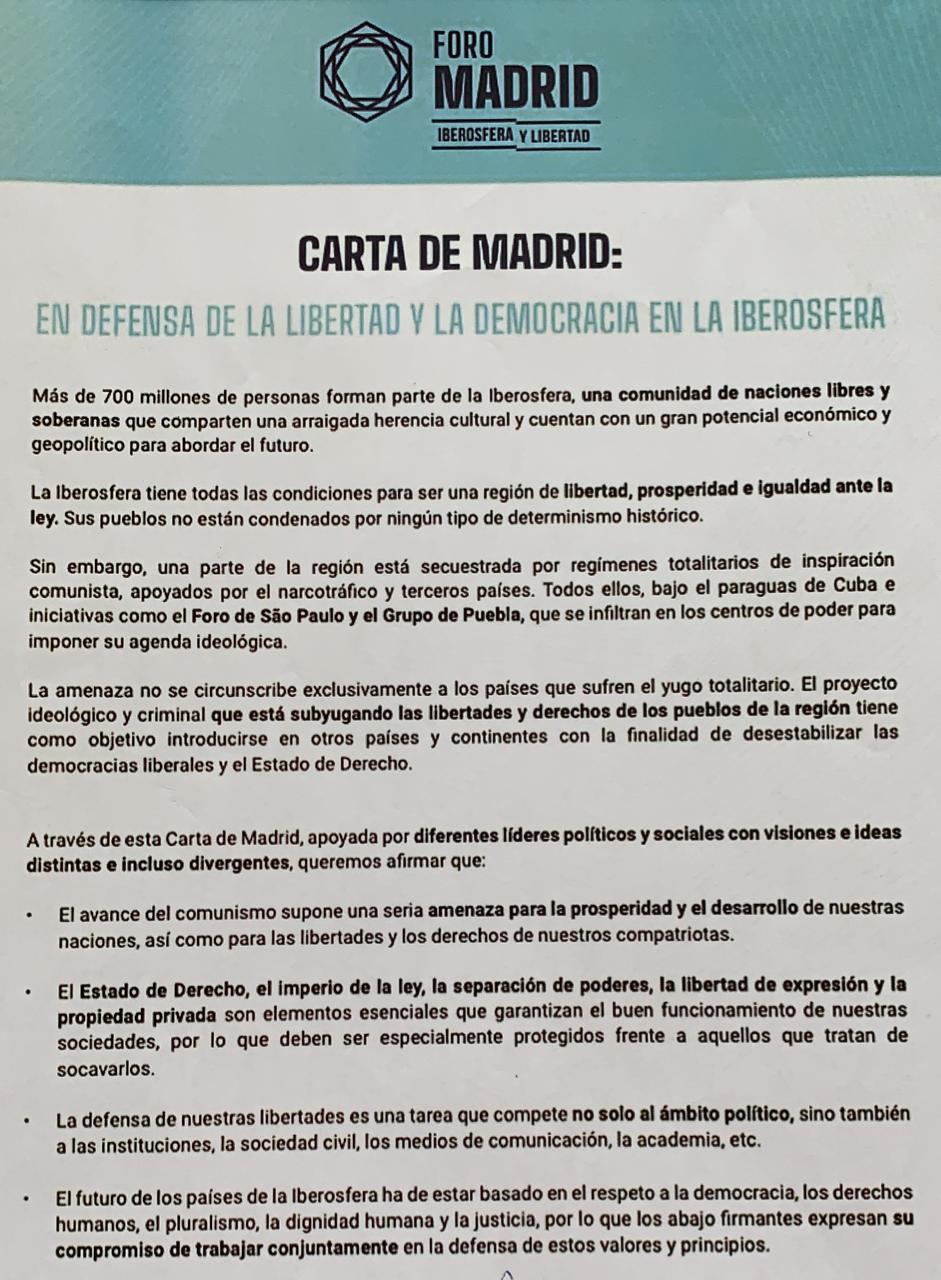 Jennisita Jame Ã˜Â¹Ã™Â„Ã™Â‰ Ã˜ÂªÃ™ÂˆÃ™ÂŠÃ˜ÂªÃ˜Â± La Carta De Madrid Es Un Rechazo Publico Al Socialismo Del Siglo Xxi No Es Para Formar Parte De Ningun Partido Politico Le Adjunto La Carta Para Que