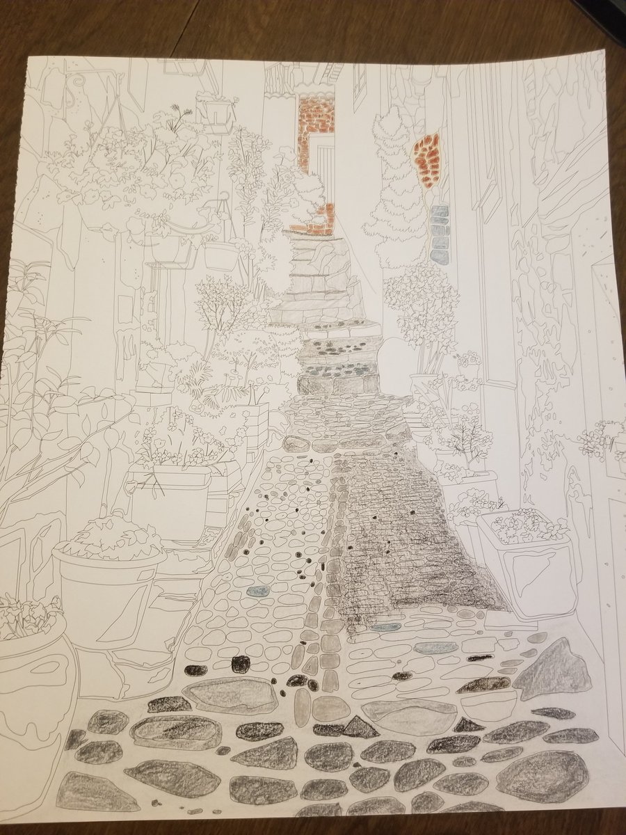 RachelBesonen's tweet photo. #Art in progress! Having green tea w/ lavender honey as I work on this piece. I got the sheet from someone I met and the @PrismacolorUS pencil (150 count set) is perfect for blending! https://t.co/KIYDKBVAZr