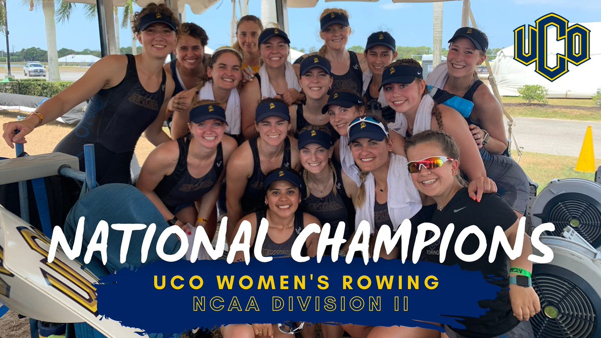 The UCO Bronchos are your 2021 NCAA DII NATIONAL ROWING CHAMPIONS! 🐴 FIRST in the Varsity 4+ FIRST in the Varsity 8+ Back-to-Back-to-Back NATIONAL CHAMPS 🏆🏆🏆 #RowChos #NCAA