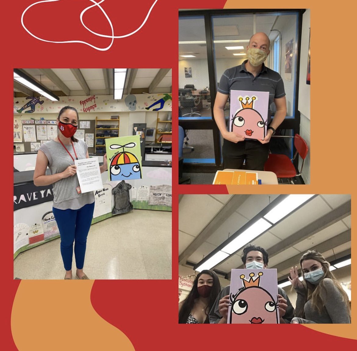 HumansBHS123's tweet photo. @smileproject Scavenger Hunt was a success! Thank you to all who participated. We also gave out 5 paintings to faculty members (@ProfeDeSousa, BECC, Mrs. Carey, ELL Dept. &amp; Mrs. Rose) who make a difference in students’ lives. Continue to spread smiles :) @BurlMASchools #bpschat https://t.co/4cEnBqR4Vo