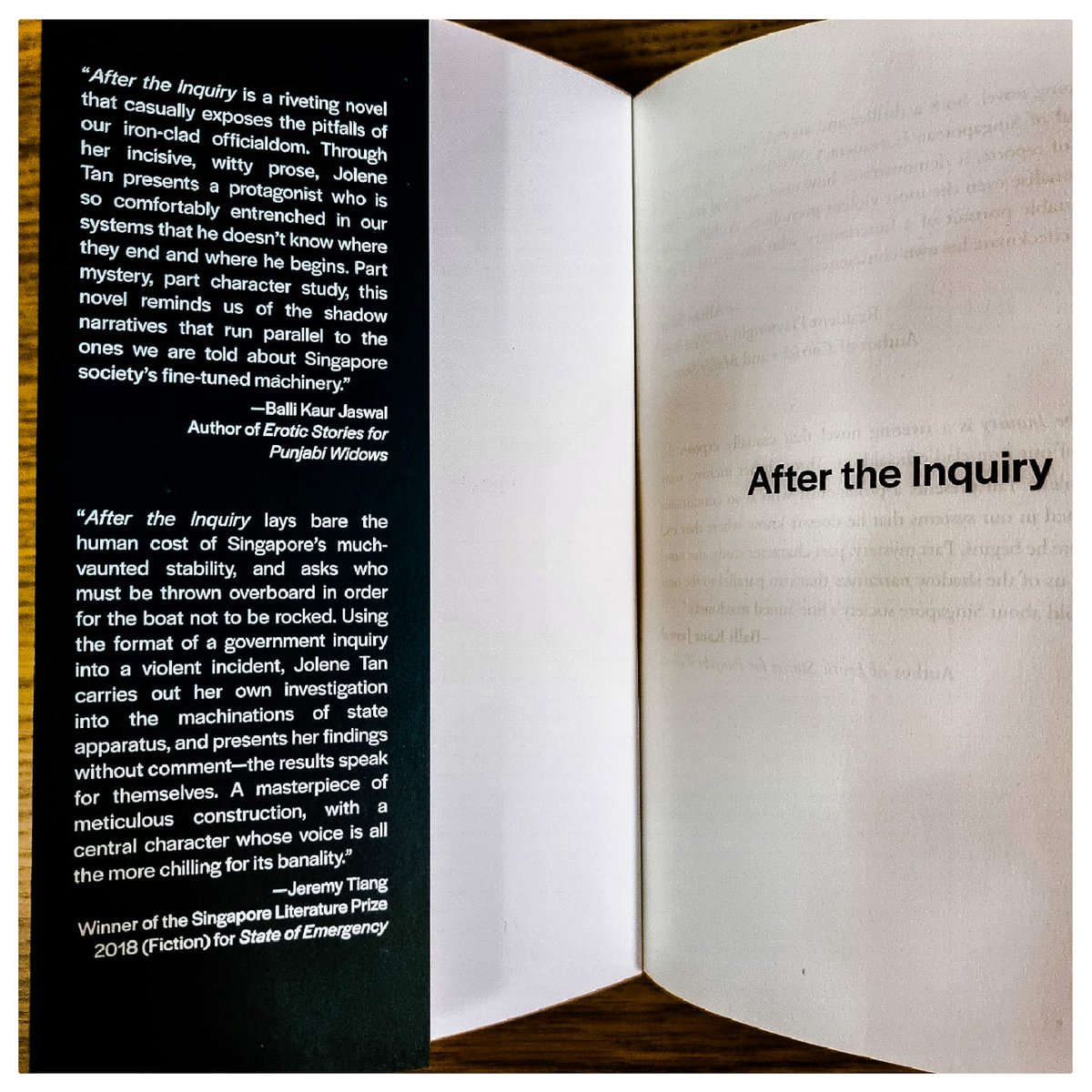 arunaaarunaa's tweet photo. It's wishful thinking but I'd love to see this book become a literature syllabus text in schools here one day.
A powerful read 🌟🌟🌟🌟🌟
#aftertheinquiry #jolenetan #singlit #books #ethosbooks https://t.co/KcPwzE1fRf