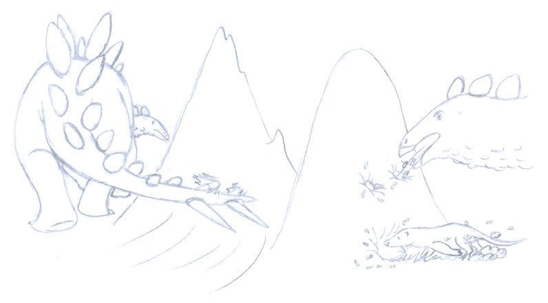roukaryu's tweet photo. Speculative behavior of #Stegosaurus using its thagomizer to poke holes into termite mounds, then lapping up termites like an anteater. A mammalian termite specialist, #Fruitafossor, joins this feast.
#MorrisonWeek #MorrisonMay #MorrisonFormationWeek https://t.co/D8cC2vMCWi