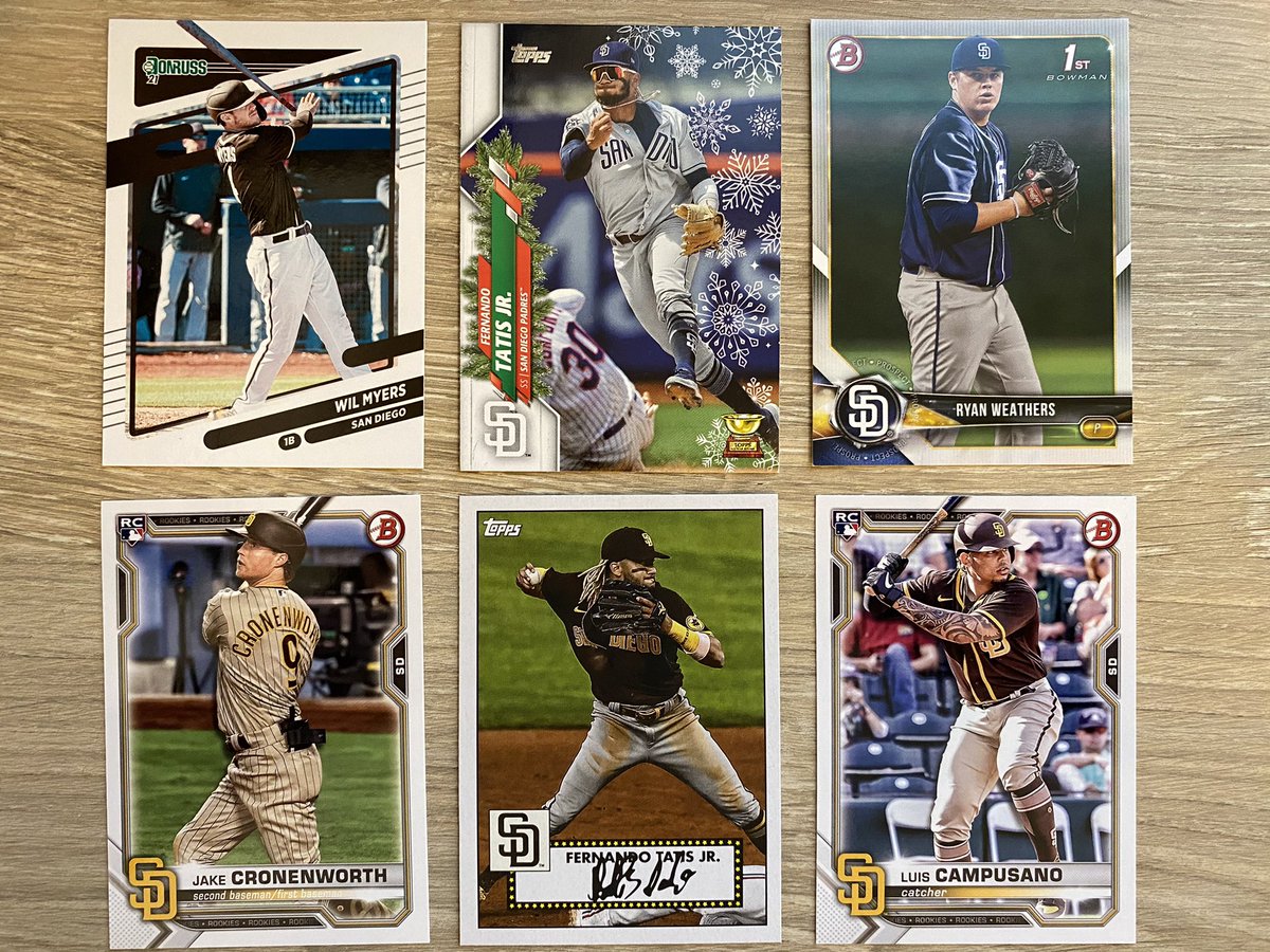 Ryan Weathers 1st Bowman, double Tatis, Wil, Crone rookie, and Campy rookie...