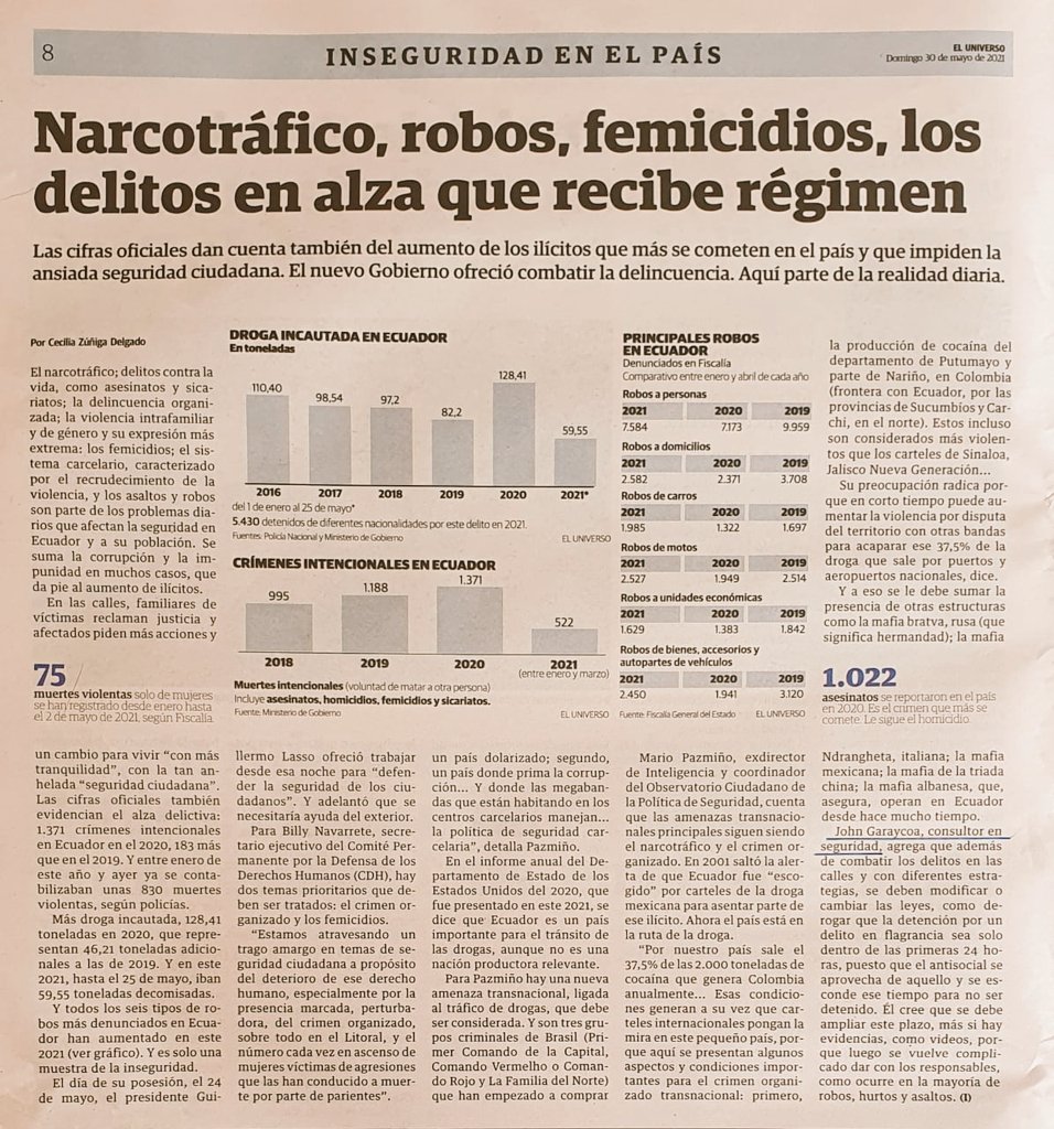 MacSecurity_ec's tweet photo. #MacSecurity| Compartimos nuestra opinión respecto a ¿cómo combatir la inseguridad en el #Ecuador?, reportaje de @eluniversocom
Ampliar el plazo para la detención en delito flagrante e implementar programa de barrios seguros, son algunas de las sugerencias.
#SeguridadCiudadana https://t.co/VkLVCUwJGf