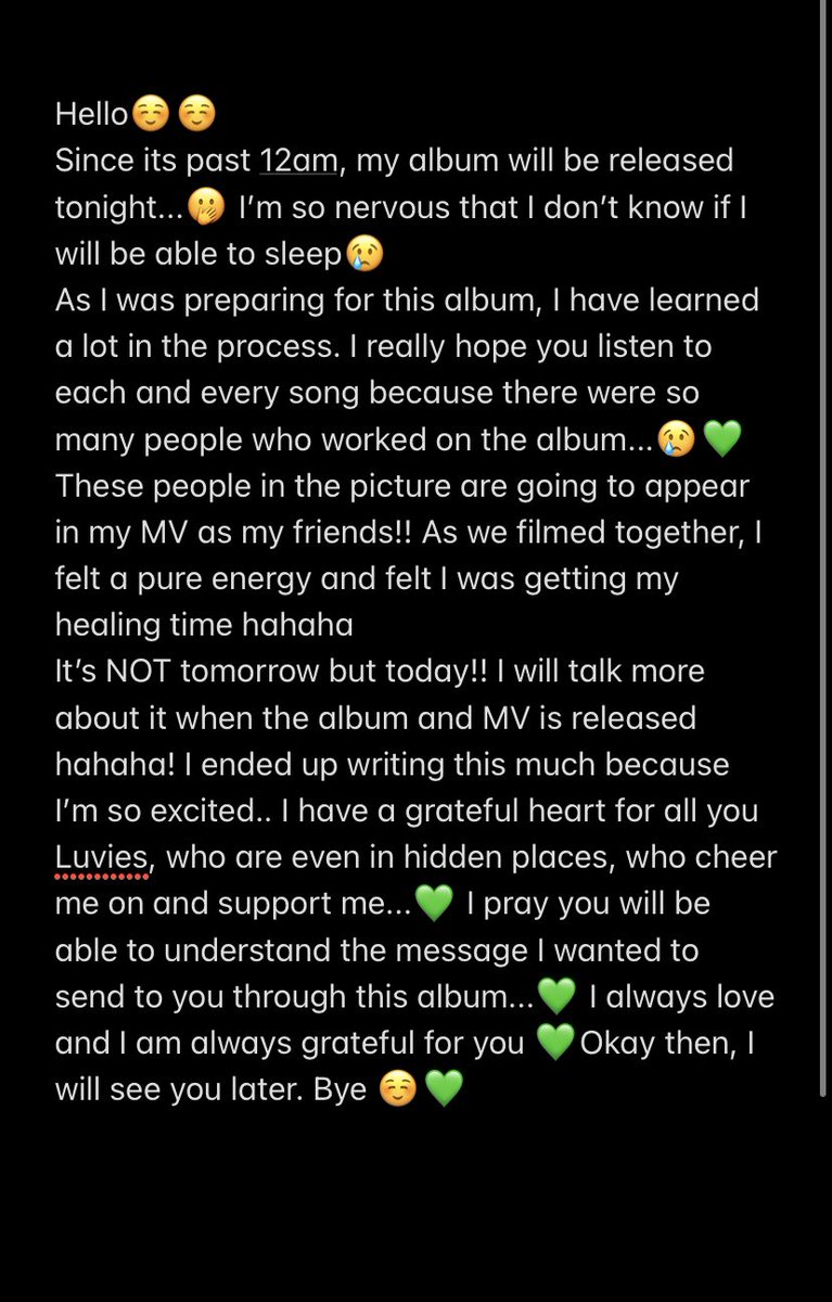 _dumbdumb_'s tweet photo. Joy’s Insta post Translations!💚 I’m so proud of you Joy!!! https://t.co/llsxY2vdNk